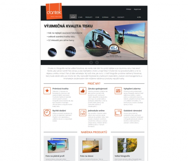 Fotoobrazky, fotoplátno, velkoformátové fotografie, fotoplakáty a rámy. Dantek.cz